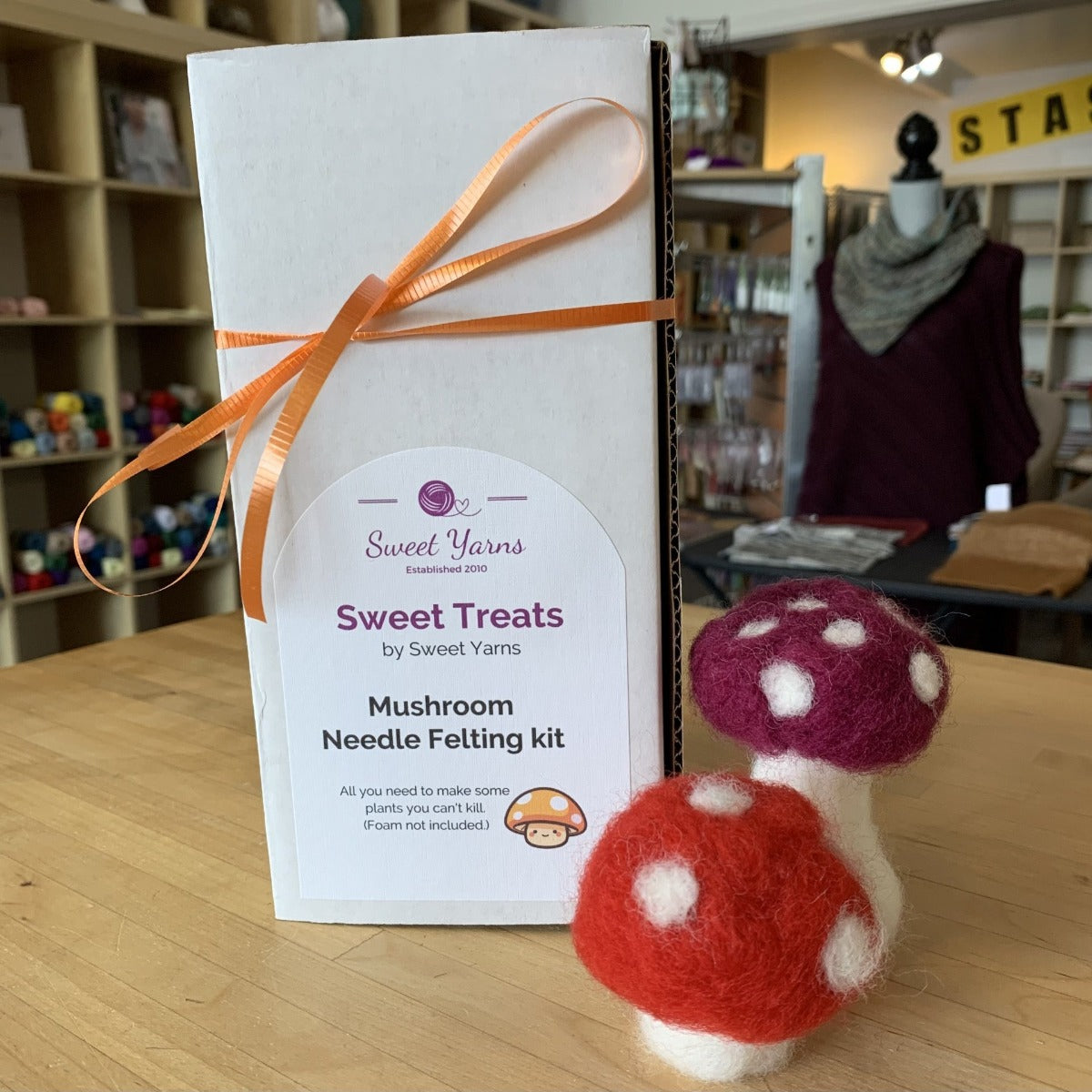 Mushroom Needle Felting Kit